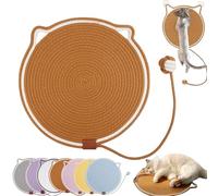 Celery Pets Dual Scratching Pad, Natural Cotton Rope Cat Scratching Pad, Cat Scratch Mat for Indoor Cats, Kitten Claw Scratcher Pad for Wall, Couch, Carpets, Sofas (Brown, XL(60cm/23.6in))