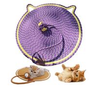Celery Pets Dual Scratching Pad,Natural Cotton Rope Scratching Pads for Indoor Cats with Cat Toy, Grinding Claws Nails, for Protecting Furniture (Dark Purple,42 CM)