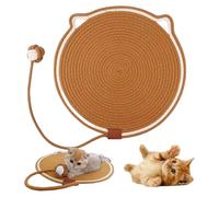 Celery Pets Dual Scratching Pad,Natural Cotton Rope Scratching Pads for Indoor Cats with Cat Toy, Grinding Claws Nails, for Protecting Furniture (Brown,50 CM)