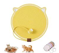 Celery Pets Dual Scratching Pad, Scratching Pads for Indoor Cats, 14"/17”/20” Cat Scratcher Mat, Natural Wear-Resistant cats Scratching mat, Large Size Cat Bed Scratching Pads (YELLOW,20in)