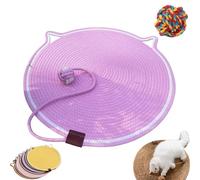 Celery Pets Dual Scratching Pad, The Cuddles Meow Dual Scratching Pad, Natural Cotton Rope Cat Scratching Pad, Large Size Cat Bed Cat Scratching Mat without Debris Scratching (Pink, 16.9in)