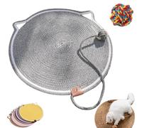 Celery Pets Dual Scratching Pad, The Cuddles Meow Dual Scratching Pad, Natural Cotton Rope Cat Scratching Pad, Large Size Cat Bed Cat Scratching Mat without Debris Scratching (Grey, 16.9in)