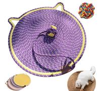 Celery Pets Dual Scratching Pad, The Cuddles Meow Dual Scratching Pad, Natural Cotton Rope Cat Scratching Pad, Large Size Cat Bed Cat Scratching Mat without Debris Scratching (Purple, 16.9in)