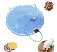 Celery Pets Dual Scratching Pad, The Cuddles Meow Dual Scratching Pad, Natural Cotton Rope Cat Scratching Pad, Large Size Cat Bed Cat Scratching Mat without Debris Scratching (Blue, 16.9in)