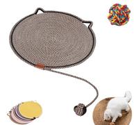 Celery Pets Dual Scratching Pad, The Cuddles Meow Dual Scratching Pad, Natural Cotton Rope Cat Scratching Pad, Large Size Cat Bed Cat Scratching Mat without Debris Scratching (Dark Brown, 19.6in)