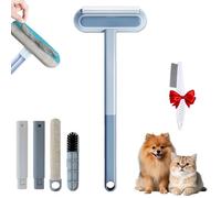 Celery Pets Hair Remover, 3 in 1 Pet Hair Remover with Dual-Sided Brush, Multifunctional Hairs Removal Brush for Sofa, Carpet, Clothes & Car, Reusable & Eco-Friendly (1pcs)