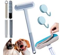 Celery Pets Multifunctional Hair Removal Tool, 3 In 1 Pet Hair Removal Tool, Adjustable Dog Cat Hair Catcher Carpet Rake with Hooks for Couch, Window Wet and Dry Use (1pcs)