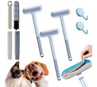 Celery Pets Multifunctional Hair Removal Tool, 3 In 1 Pet Hair Removal Tool, Adjustable Dog Cat Hair Catcher Carpet Rake with Hooks for Couch, Window Wet and Dry Use (3pcs)