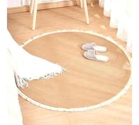 Celery Pets - Premium Cotton Rope Area Rug - Soft, Durable and Stylish Home Accent with Round Fringe Design, Easy Clean & Washable & Reversible, for Office/Living Room/Bedroom (Brown,24inch)