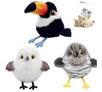 Celery Pets Rechargeable Flapping Bird Cat Toy, Meowvo Celery Pets Cat Toys, Three-Mode Wing Flap, Cats Self-Entertainment Simulation Bird Toy (ALL)