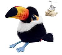 Celery Pets Rechargeable Flapping Bird Cat Toy, Meowvo Celery Pets Cat Toys, Three-Mode Wing Flap, Cats Self-Entertainment Simulation Bird Toy (Toucanowl)