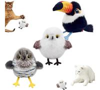 Celery Pets, Rechargeable Flapping Bird Cat Toy, Motion Activated with Three-Mode Wing Flap, Can Imitate The Sound of Birds, Unleash Your Chasing Instinct, Suitable Bored Indoor Cats (3PCS)