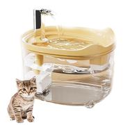 Celery Pets Water Fountain, 2025 New Triple-Filter 50.72oz/1.5L Automatic Cat Dog Fountain, Ultra-Quiet Pump with LED for Cats Dogs Multi Pets (Yellow)