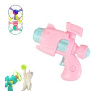 Celerypet Light- Flying Disc Cat Launcher Set, Celerypets Light-Up Flying Disc Launcher for Cats, Interactive Cat Fetch Toy with 3 Colorful Propellers & 1 LED Dis , Handheld Laun her Set (Pink)