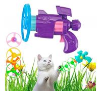 Celerypet Light-Up Flying Disc Cat Launcher Set, Celery Pets Cat Toy, Celerypets Cats Fetch Toy with Colorful Flying Propellers Set, Pet Tracks Chasing Flyings Saucer Toy for Pet Training (Purple*2)