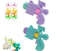 Celerypet Light-Up Flying Disc Cat Launcher Set,Flying Disc Launcher Toy for Cats,Colorful Propellers Cat Fetch Toy,CatPlaying Tracking Interactive Toys for Indoor Outdoor Chasing (Random Color 2)