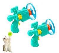 Celerypet Light-Up Flying Disc Cat Launcher Set, New 2025 Interactive Flying Disc Cat Fetch Toys, Colorful Flyings Propellers Set, for Enrichment, for Pet Training and Chasing (Blue*2)