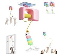 Celerypets Autobounce USB-C Ceiling Cat Teaser, Meowvo Upgraded Smart Ceiling Cat Teaser, Chew-Proof Design, Strong Suction Mount, Suitable for all breeds and sizes (Pink)