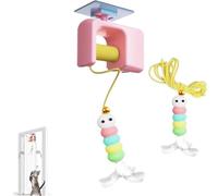CeleryPets Autobounce USB-C Ceiling Cat Teaser, Meowvo Upgraded Smart Ceiling Cat Teaser, Interactive Electric Cat Toy with Self Adhesive Suction Cup Indoor Door Frame Hanging (Pink*1)