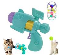 Celerypets Light-Up Flying Disc Cat Launcher Set, Celery Pets Cat Fetching Launcher, Colorful Propeller Discs, Interactive Pet Flying Catapult for Playtime (Green)