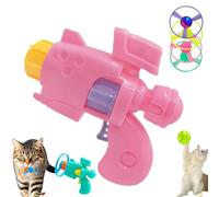 Celerypets Light-Up Flying Disc Cat Launcher Set, Celery Pets Cat Fetching Launcher, Colorful Propeller Discs, Interactive Pet Flying Catapult for Playtime (Pink)