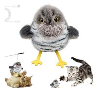Celerypets Rechargeable Flapping Bird Cat Toy, Flying Bird Cat Toy, 3 Modes, Touch Activated Interactive Cats Toys, Electric Cats Toy, Realistic Flapping Wings and Chirping, for Indoor pet (C)