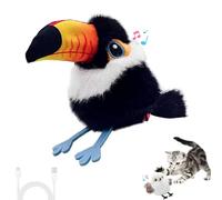 Celerypets Rechargeable Flapping Bird Cat Toy, Interactive Cat Toy with Flapping Wings & Lively Chirping, Motion-Activated, 3 Modes, Touch Activated Interactive Cats Toys for Indoor Cats (C)