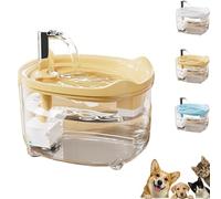 Celerypets Water Fountain, 2025 New Triple-Filter Pet Water Fountain, 50.72oz/1.5l Automatic Cat Dog Fountains, Intelligent Anti-Dry Burning, Ultra-Quiet, for Cats Dog (Yellow)