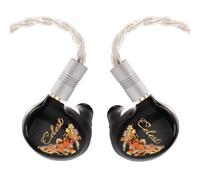 Celest Plutus Beast 1 BC+1 BA+1 SPD™ Driver in Ear Monitor, HiFi Wired Earbuds, Gaming Earbuds, bone conduction IEM Earphones with Hand-painted Faceplate, Detachable Cable for Musician (black-yellow)
