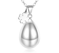 Celesta Pregnancy Harmony Ball Chain, Angel Caller Chain with Pendant Water Drops (Origin of Life) Clover Leaf 76 + 114 cm, Gift for Pregnant Women/Expectant Mum, copper, No gemstone