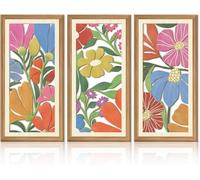 Celestdeco Boho Flower Wall Art Colorful Botanical Hallway Decor 20×40cm