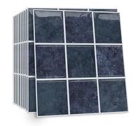 Celestdeco Navy Blue Tile Stickers 10Pcs Waterproof Peel Stick Bath 30x30cm