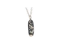 CELESTE Luna Moth Moon Moonflower Sterling Silver Pendant Necklace Gothic Nocturnal Crescent Insect Transformation Growth Gift Box