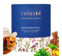 CelesTe Mind Body Soul - Cinnamon Spice Tea - Premium Blend with Ginger, Spearmint, and Holy Basil | 100% Natural Loose Leaf Green Tea (50 gm) (25 Cups)