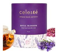 CelesTe Royal Blossom, Lavender Tea Loose Leaf - Premium Blend with Rose Petals | 100% Natural Loose Leaf Black Tea (50 gm) (25 Cups)