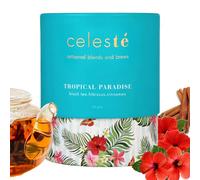 CelesTe Tropical Paradise, Hibiscus Tea Loose Leaf - Premium Blend with Hibiscus Flower and Cinnamon | 100% Natural Loose Leaf Black Tea (50 gm) (25 Cups)