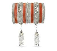 CelesteNation Indian Ethnic Partywear Handmade Bangles Elegant Jewelry for Women, Perfect for Weddings, Festivals, and Everyday Wear, Medium2.6, Metal, Cubic Zirconia