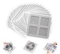 Celestia 100 Pcs Hair Catcher for Shower Drain, Disposable Sink Strainer Protector, Shower Drain Covers Hair Catcher, Strainer Plug Trap Filter for Bathing Kitchen Room Drain Sticker Drain Cover