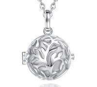 CELESTIA Bola Pregnancy Bola Necklace with Tree of Life Pendant, Gift for Pregnant Women/to Be Mum, Two Chains (76 and 114 cm), Copper, No Gemstone