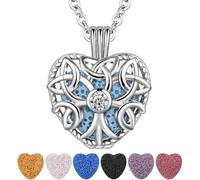 CELESTIA Celtic Tree of Life Heart Essential Oil Diffuser Necklace