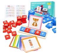 Celestia Educational Toys for 3 4 5 6 Year Olds Kids Gifts, Matching Spell Game Toys, Spelling Learning Toy Wooden Abc, Preschool Vocabulary Spelling for Kids Toddlers, Alphabet Puzzle Game Toy Set
