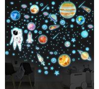 Celestia Glow in The Dark Stars and Planets, Gold Star Stickers, Ceiling and Wall Decor, Kids Wall Stickers for Bedrooms, Nurseries and Living Rooms