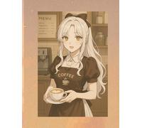 Celestia, Goddess Of Light Journal/notebook/diary: Cafe waitress animation/anime style (character from "The Goddess Wants A Stress Free Life" Storybook)