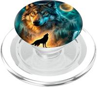 Celestia l- Forest - Howling - Wolf PopSockets PopGrip for MagSafe