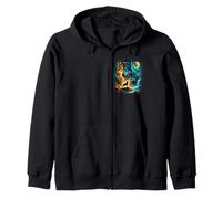 Celestia l- Forest - Howling - Wolf Zip Hoodie