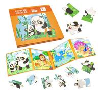 Celestia Magnetic Puzzles for toddlers, travel toys jigsaw puzzles plane activities for kids, 73pcs 4-in-1 Animal Jigsaw Puzzles Book, travel games for kids 2-7 boys and girls