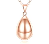CELESTIA Rose Gold Plated Pregnancy Harmony Bola Chime Ball Necklace with Teardrop Pendant Angel Caller Necklaces for Pregnant Women, Pregnancy Gifts for Mum Expecting, Chain 45"