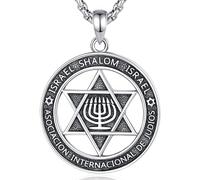 CELESTIA Star of David Necklace Hamsa Hand of Fatima Pendant for Women 925 Silver Rose Gold Jewish Jewellery Amulet Lucky Gifts for Women Ladies Gifts Hanukkah Chanukah