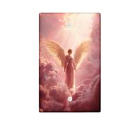 Celestial Angel Light Switch Cover Plate/Outlet Covers, Soft Peach Heavenly Design for Home Decor, Thermoplastic Wall Plates, Standard Size Blank Cover Plate
