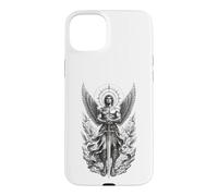 Celestial Angel Warrior Sword Wings Divine Guardian Case for iPhone 15 Plus